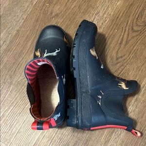 Joules Wellibob ankle wellies rain boots dog print size US 7 EU 38
